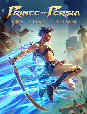 Game cover showing Sargon leaping with a glowing blue sword for Prince of Persia: The Lost Crown
