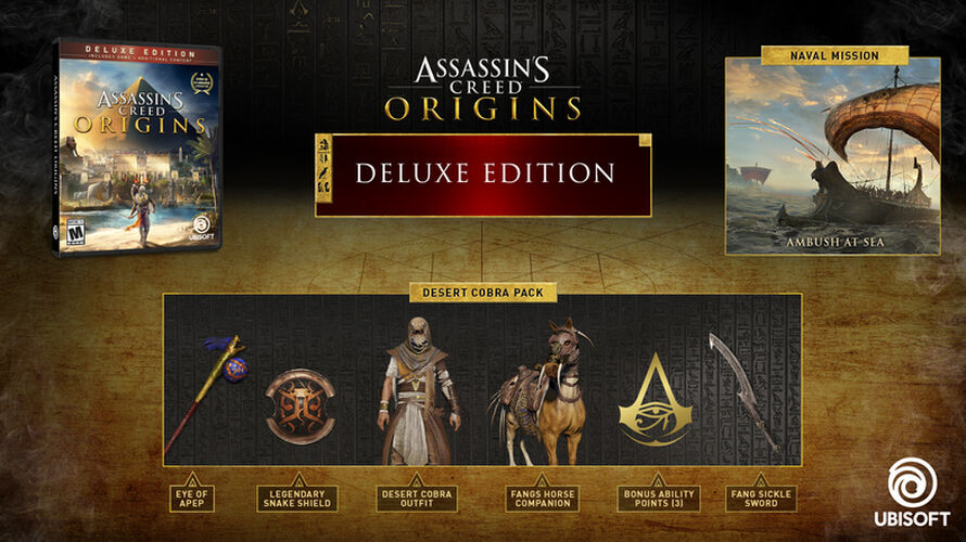  Assassin's Creed Origins - Xbox One Deluxe Edition : Assassin's  Creed Origins - Deluxe Edition: Video Games