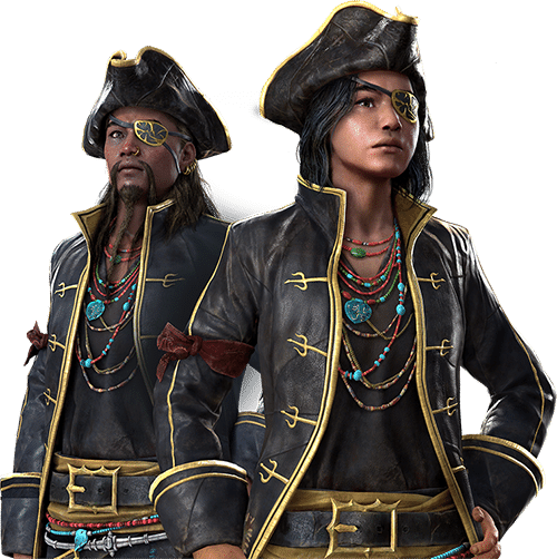 imagen de dos piratas decorativos 