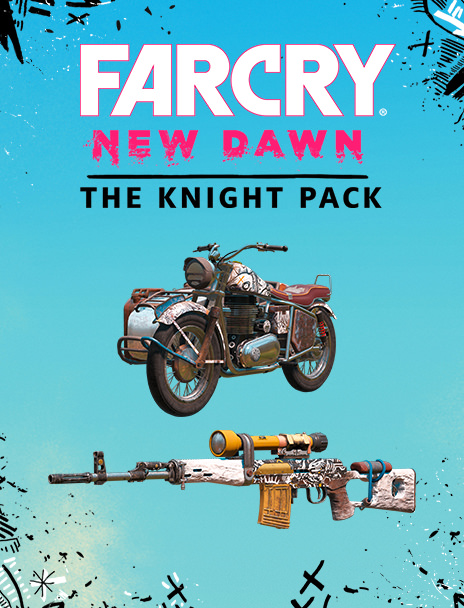Far pack. Мотоцикл из far Cry New Dawn. Far Cry New Dawn мотоцикл с коляской. Dawn Knight k4c драйв 2. Knight Pack far.