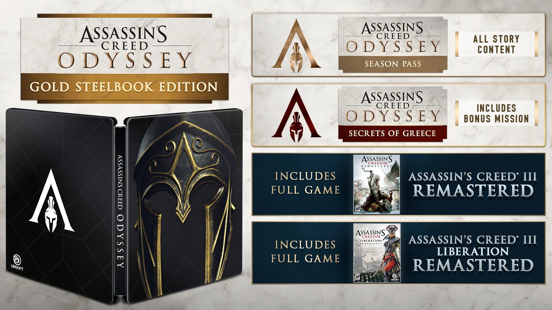 Assassin's Creed Odyssey - Xbox One Gold Steelbook Edition : Ubisoft: Video  Games 